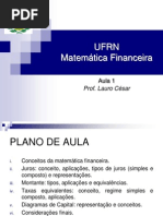 Aula 1 - Matemática Financeira