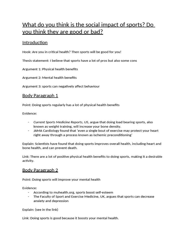 Sports Essay Persuasive Writing - Lesson A+b - Exercise Sheet - R1 | PDF