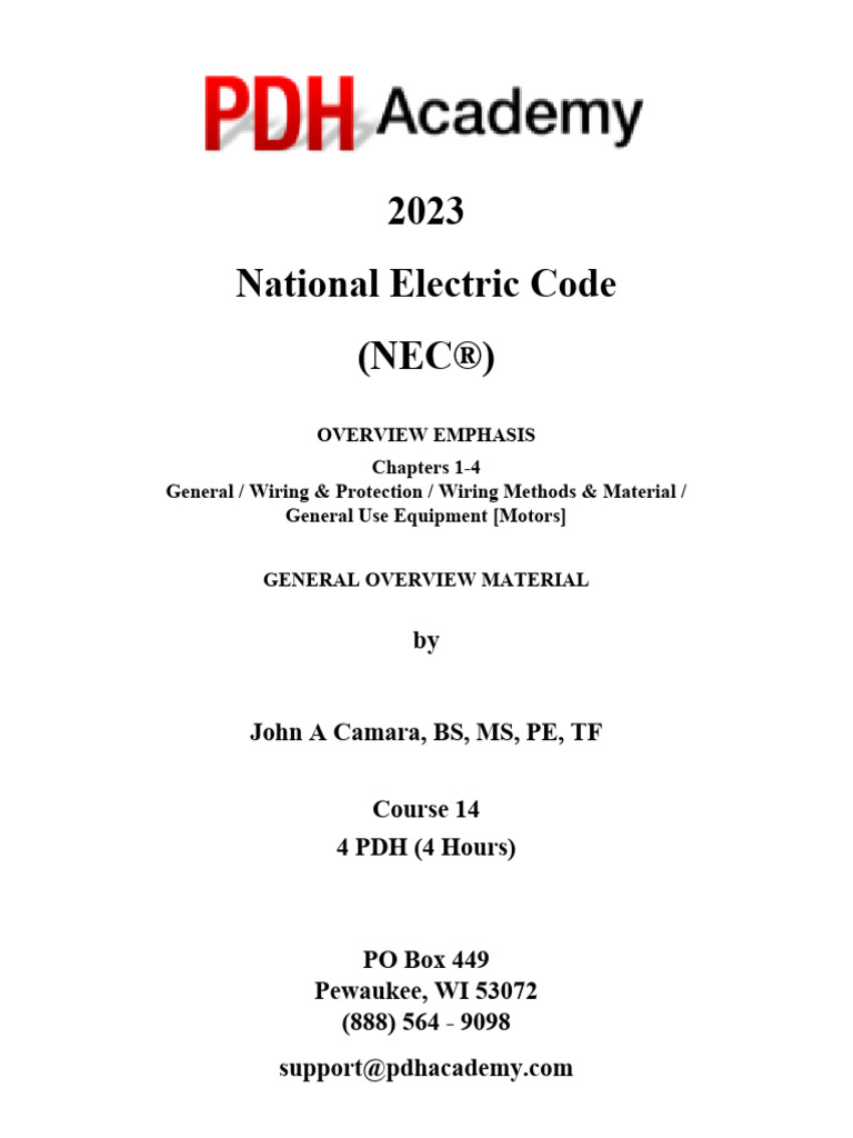 2023 National Electric Code Overview | PDF | Electrical Wiring | Power ...