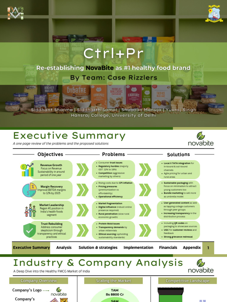 NovaBite Health Foods Strategy Plan | PDF | Marketing | Pricing