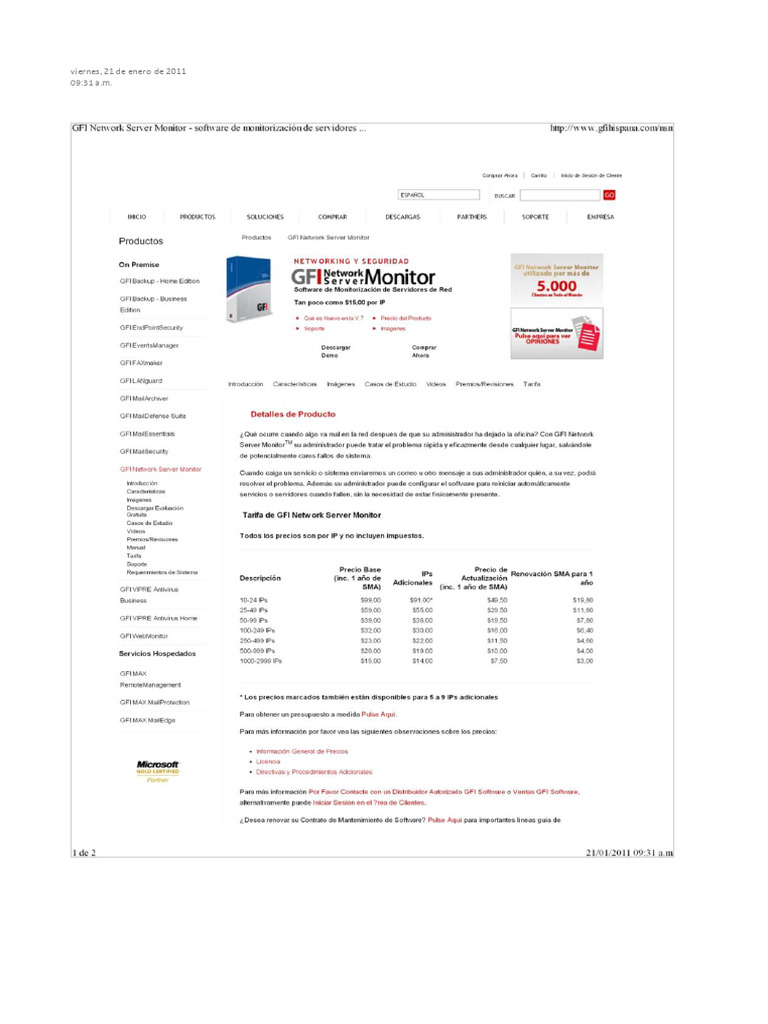 Gfi Network Monitor | PDF