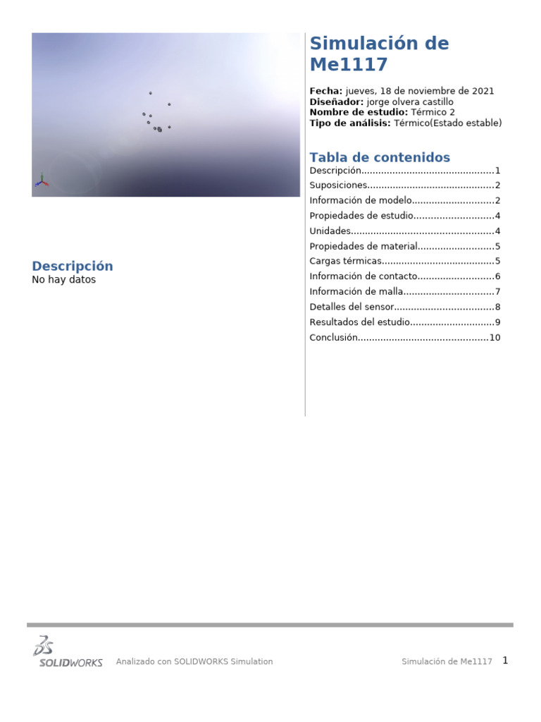 Simulación Térmica del Modelo Me1117 | PDF | Sólido | Ingeniería mecánica