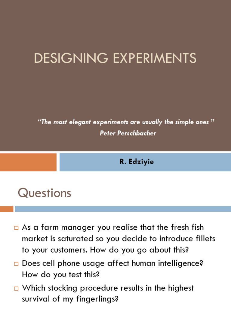 1 Experimental Design | PDF | Experiment | Causality