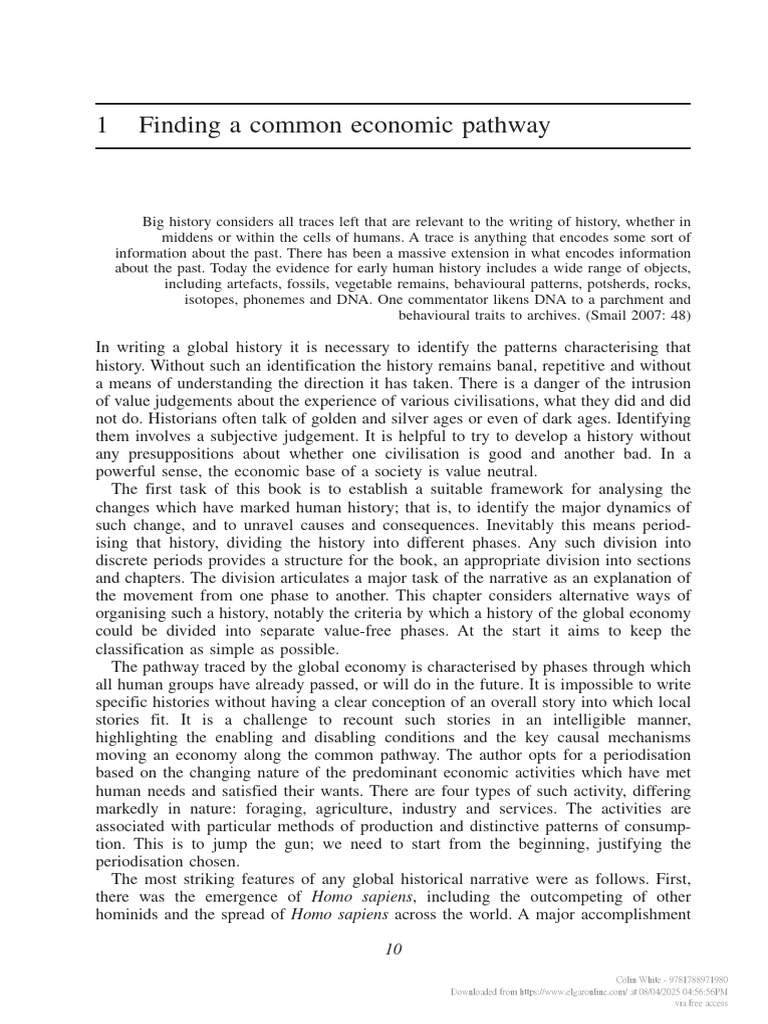 Common Pathways in Economic History | PDF | Capital (Economics ...