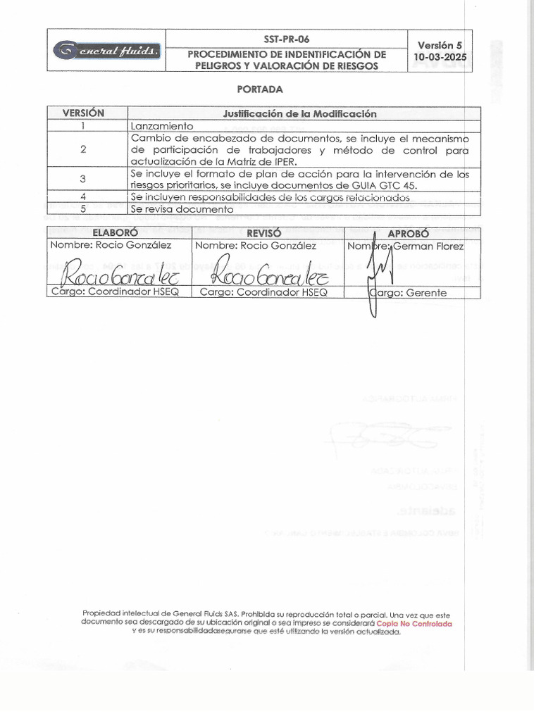 Procedimiento de Riesgos Laborales | PDF | Riesgo | Seguridad y salud ...