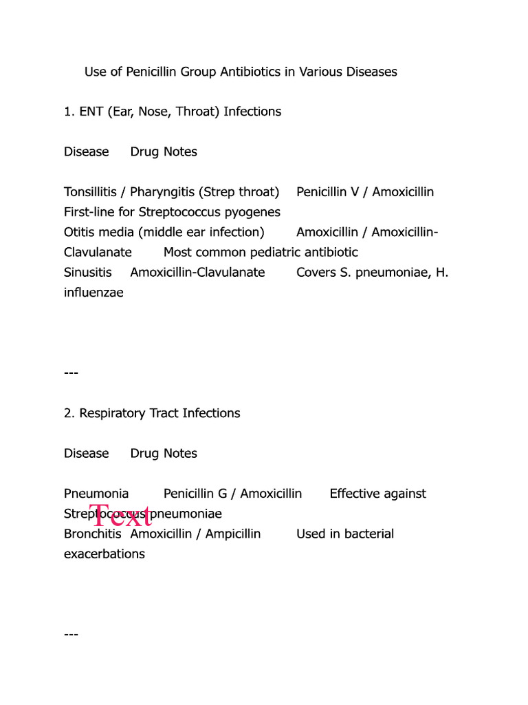 Penicillin Antibiotics | PDF