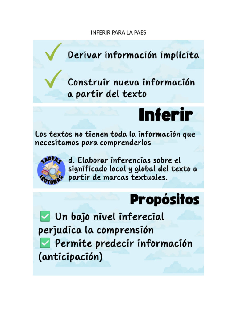 Inferir para La Paes - Clase | PDF