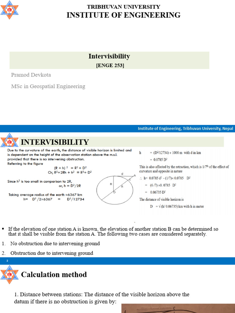 Intervisibility Calculation Methods | PDF | Waves | Electromagnetic ...