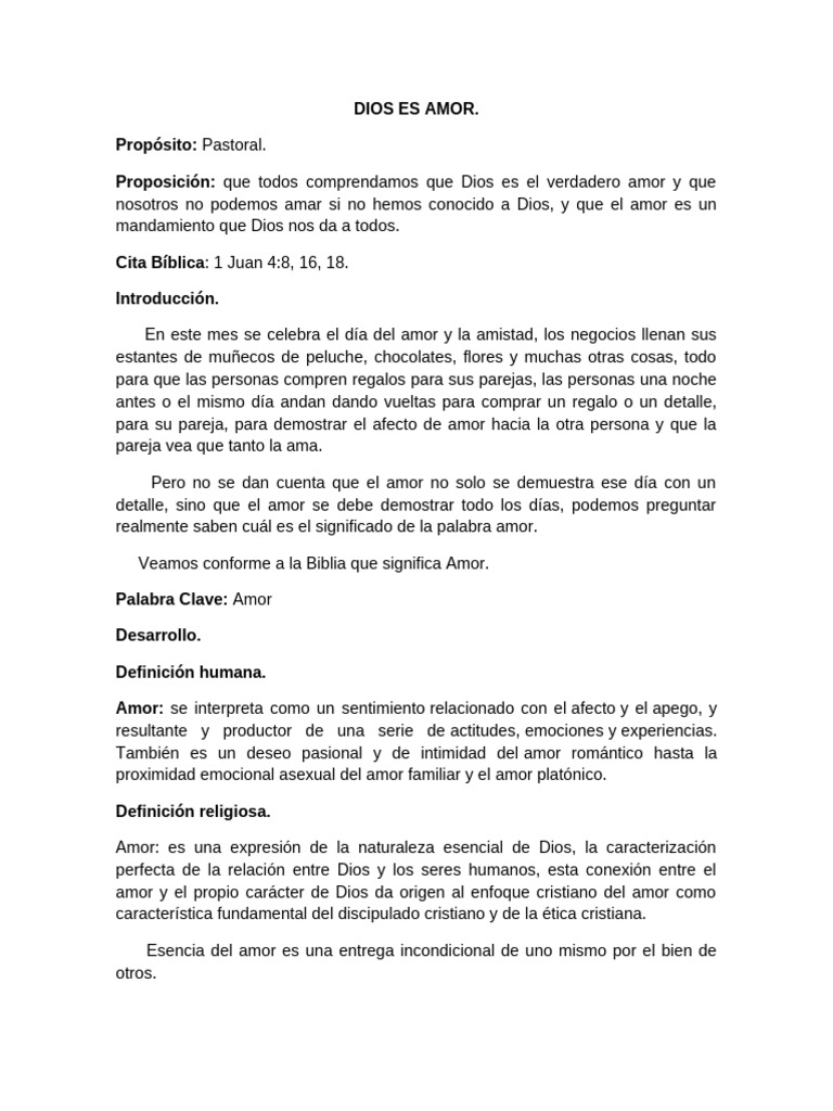 El Verdadero Amor según la Biblia | PDF | Amor | Dios