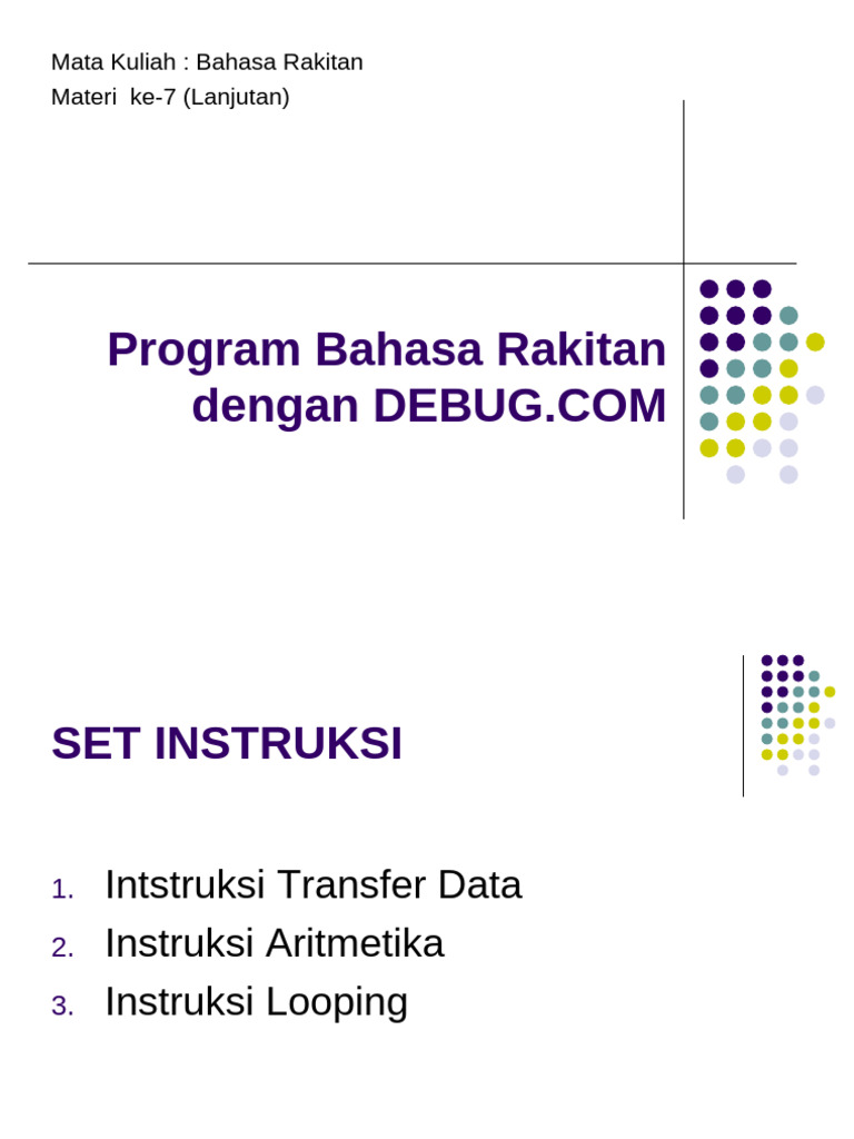 Panduan Instruksi Bahasa Rakitan | PDF