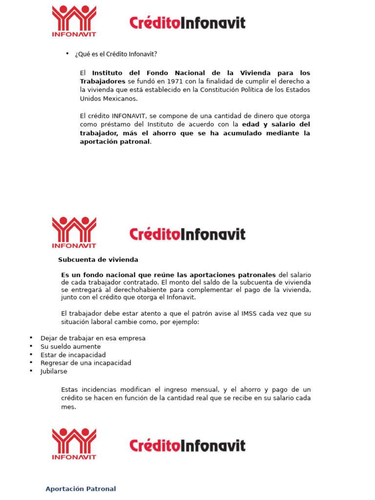 Créditos Infonavit para Familias | PDF | Salario | Bancos