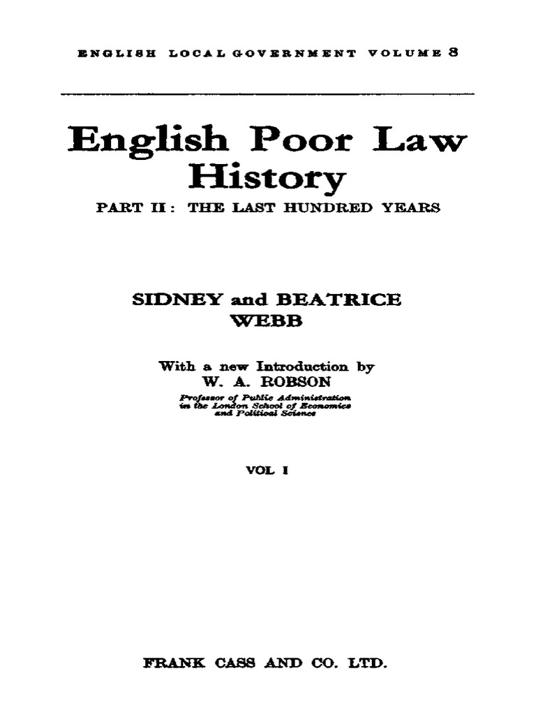 English Poor Law History Overview | PDF | Cost Of Living | Enclosure