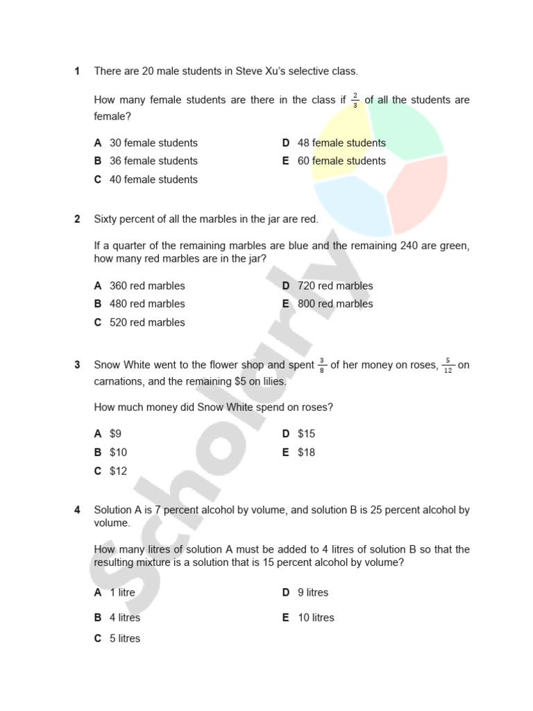 WK1 - Y6 Selective Math Extension Homeworkh | PDF | Gemstone