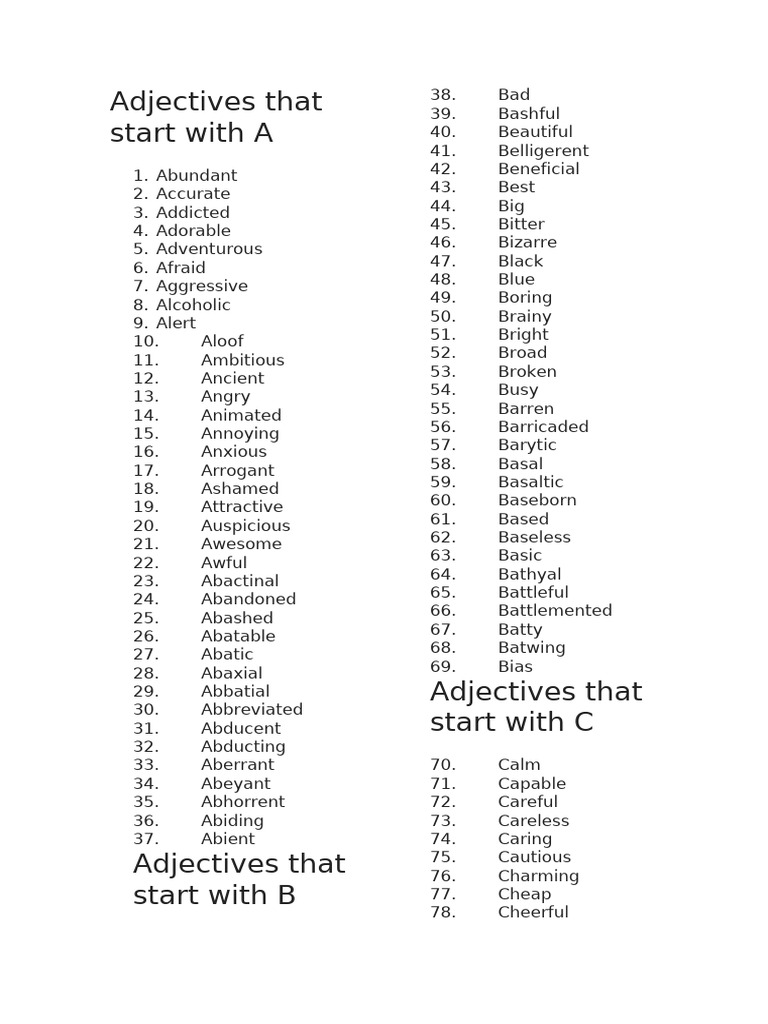 Adjectives | PDF