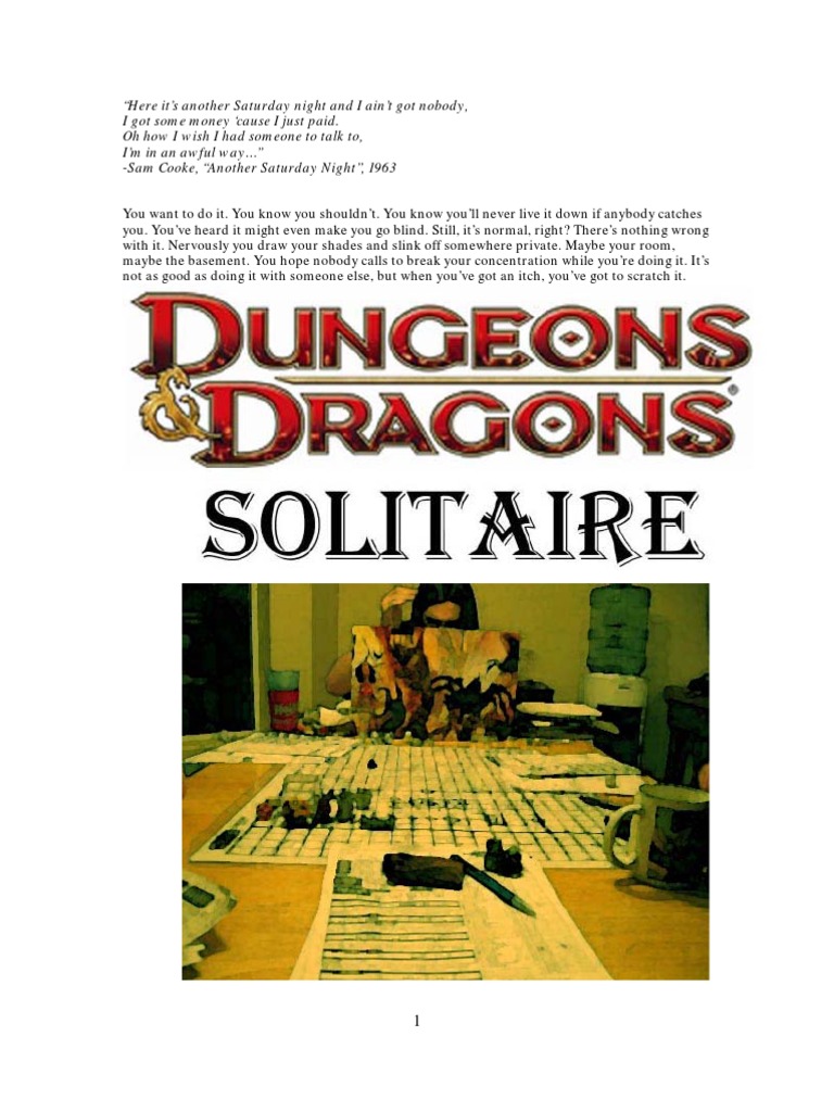 Solo D&D: A Guide to Imaginative Play | PDF