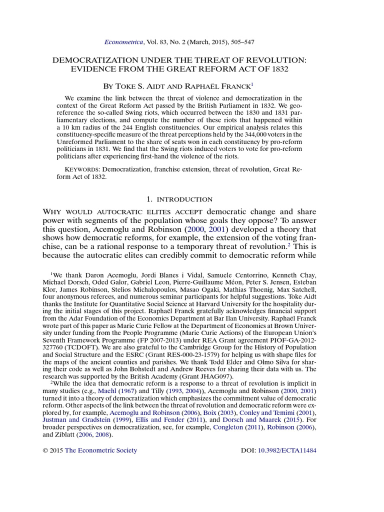 Impact of Swing Riots on 1832 Reform | PDF