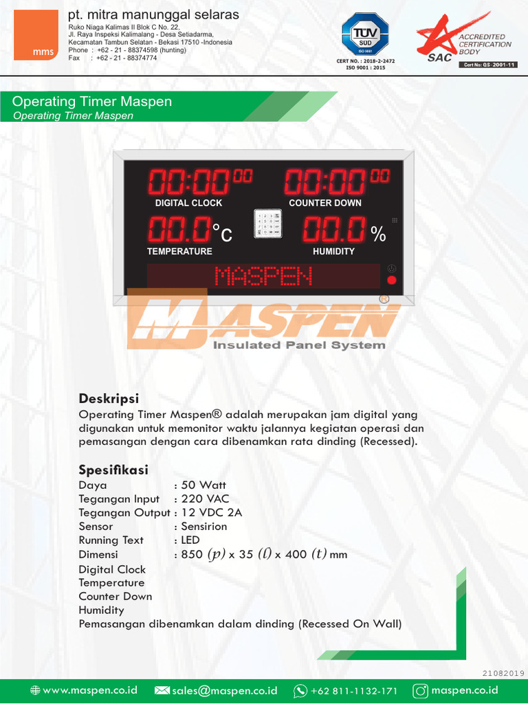 Operating Timer R1 | PDF