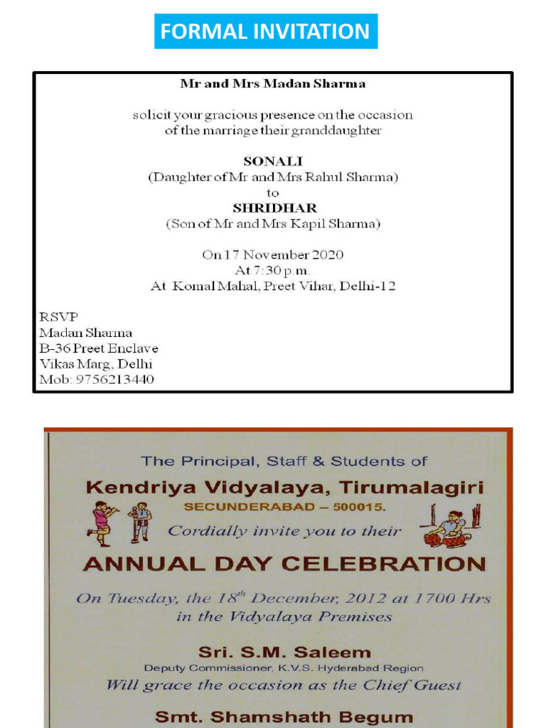 Invitation Formats for Events | PDF