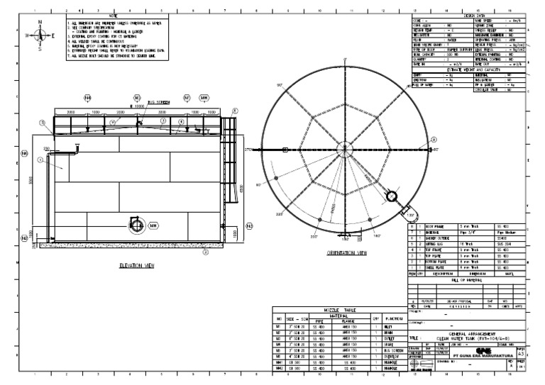 Ga Clean Water Tank 500m3 | PDF