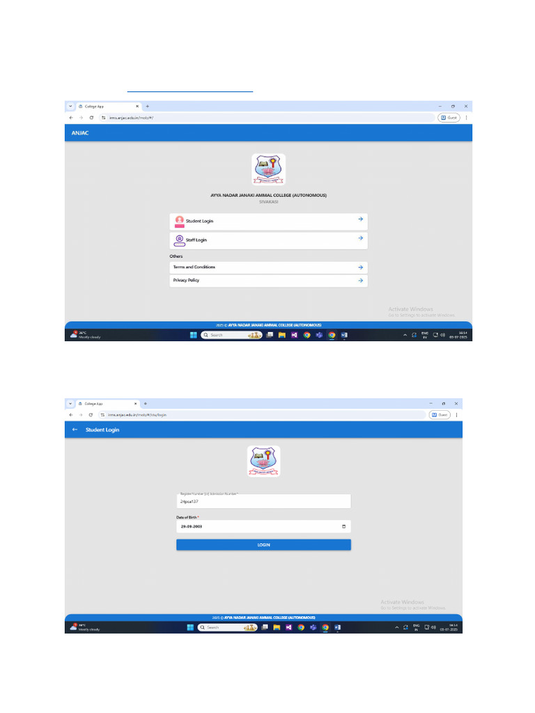 Profile Edit in Our Portal: Step 1: Go To and Click Student Login | PDF
