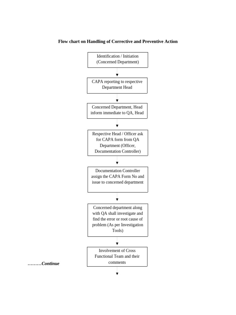 Flow Chart On Handling of CAPA | PDF