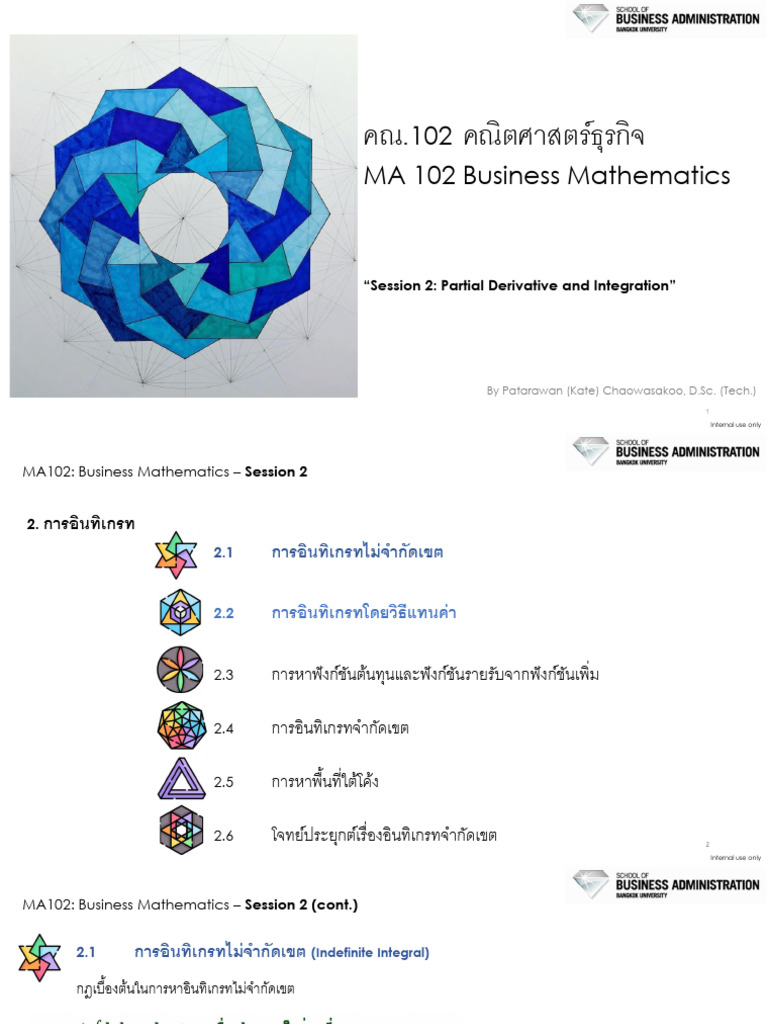04 MA102 Session 2 Chapter 2 | PDF