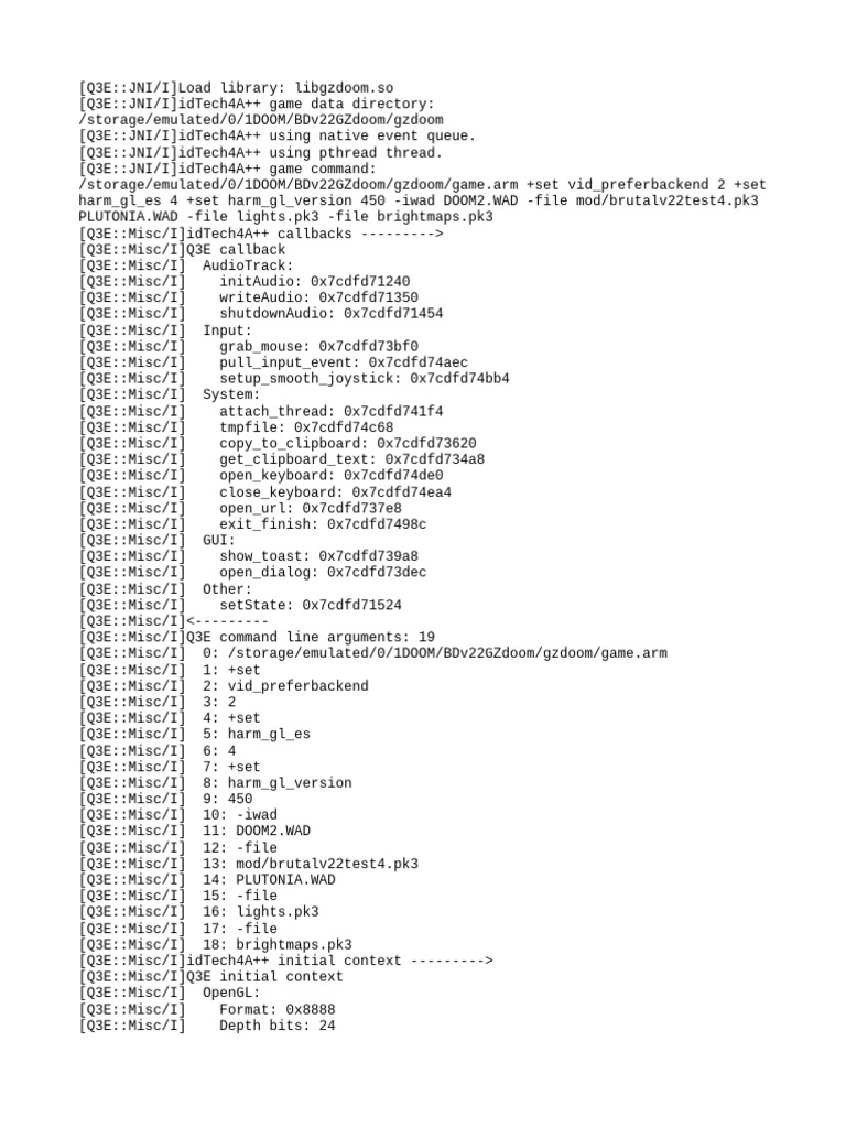 GZDoom on idTech4A++: OpenGL Setup | PDF | System Software | Computer ...