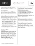 Form 1149: Sponsorship for Visitors | PDF | Travel Visa | Passport
