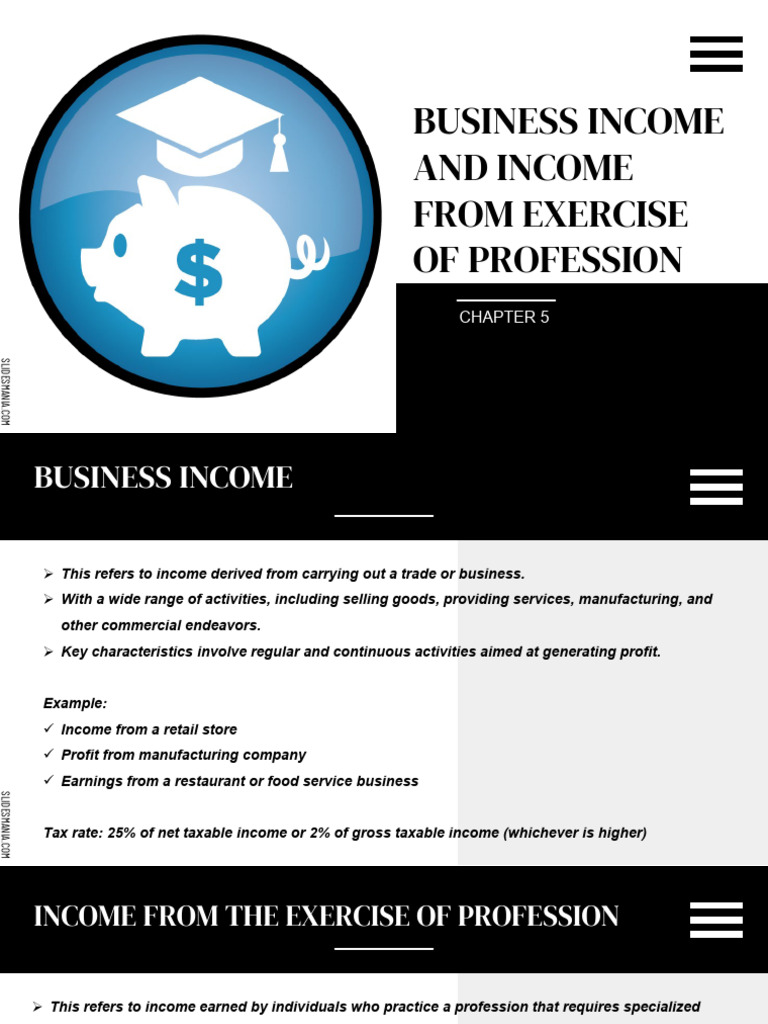 Professional Income Overview and Taxation | PDF | Income | Taxes