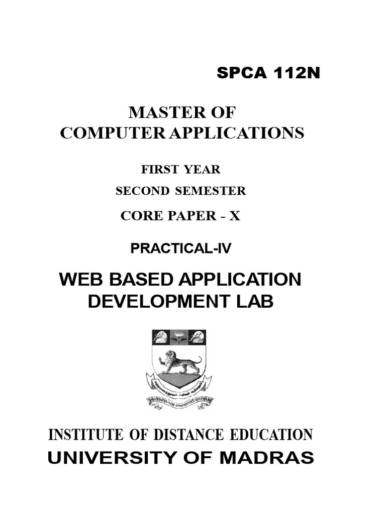 Web Application Development Lab Syllabus | PDF | World Wide Web ...