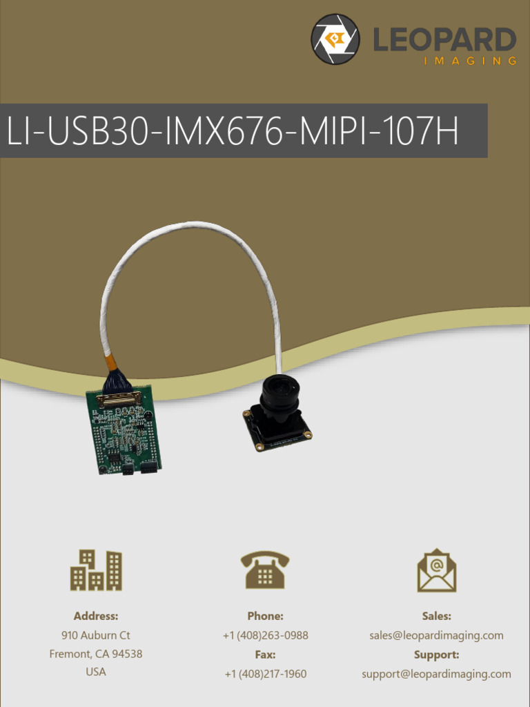 Li Usb30 Imx676 Mipi 107h Datasheet | PDF | Raw Image Format | Camera Lens
