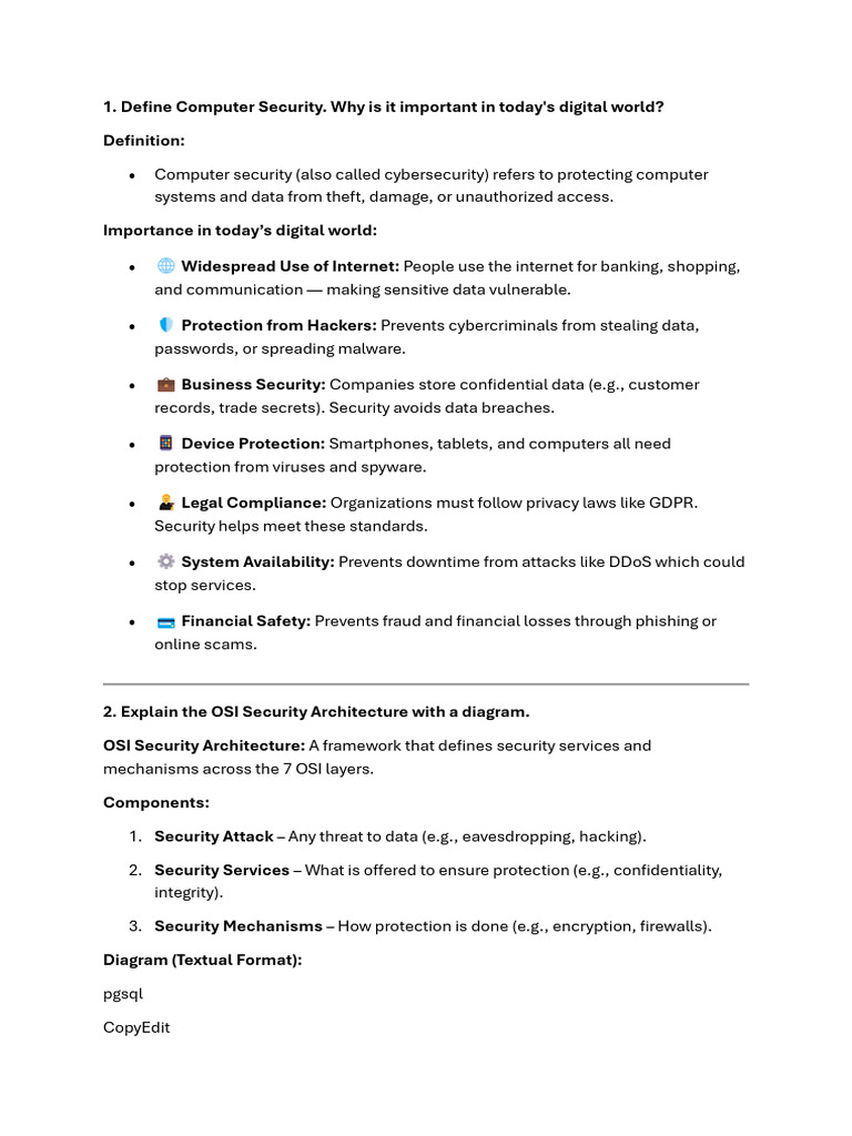 Ins Imp Answers | PDF | Computer Security | Security