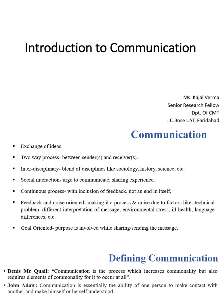 Essentials of Effective Communication | PDF | Communication | Nonverbal ...
