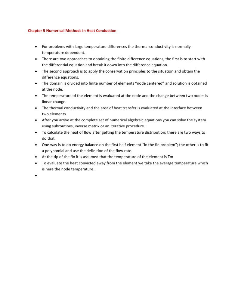 Numerical Methods for Heat Conduction | PDF | Numerical Analysis ...