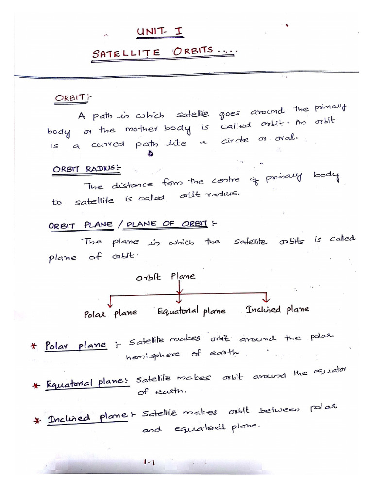 Satellite Communication Full Unit Notes | PDF