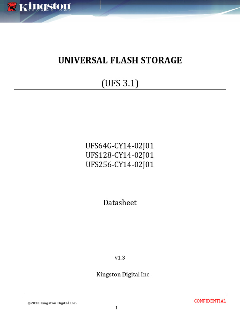 UFS 3.1 Flash Storage Datasheet | PDF | Flash Memory | Computer Data ...