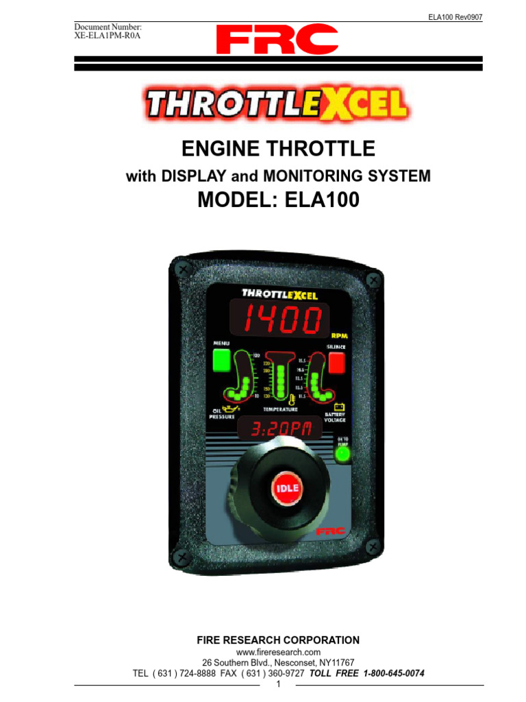 ela100 | PDF | Throttle | Electrical Connector