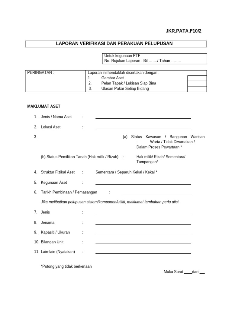 PATA.F10 2 Lap Verifikasi | PDF