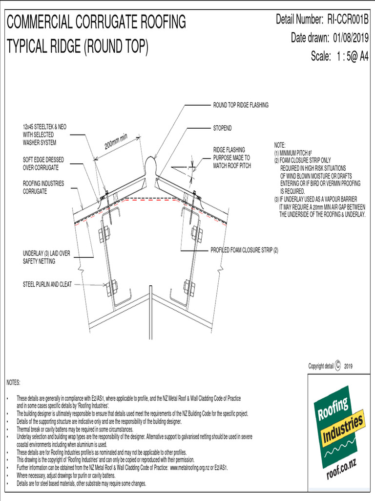 Round Top Ridge Flashing Details | PDF | Building Engineering ...