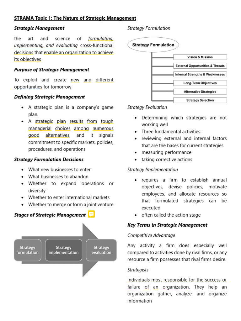 Understanding Strategic Management | PDF | Strategic Management ...