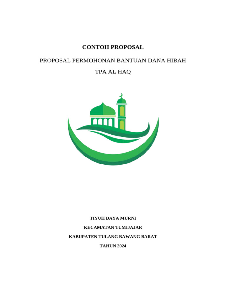 Proposal Renovasi Masjid Al Hijriah | PDF