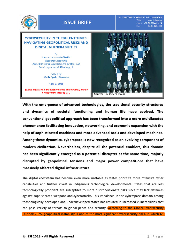 Cybersecurity Risks in 2025 Outlook | PDF | Security | Computer Security