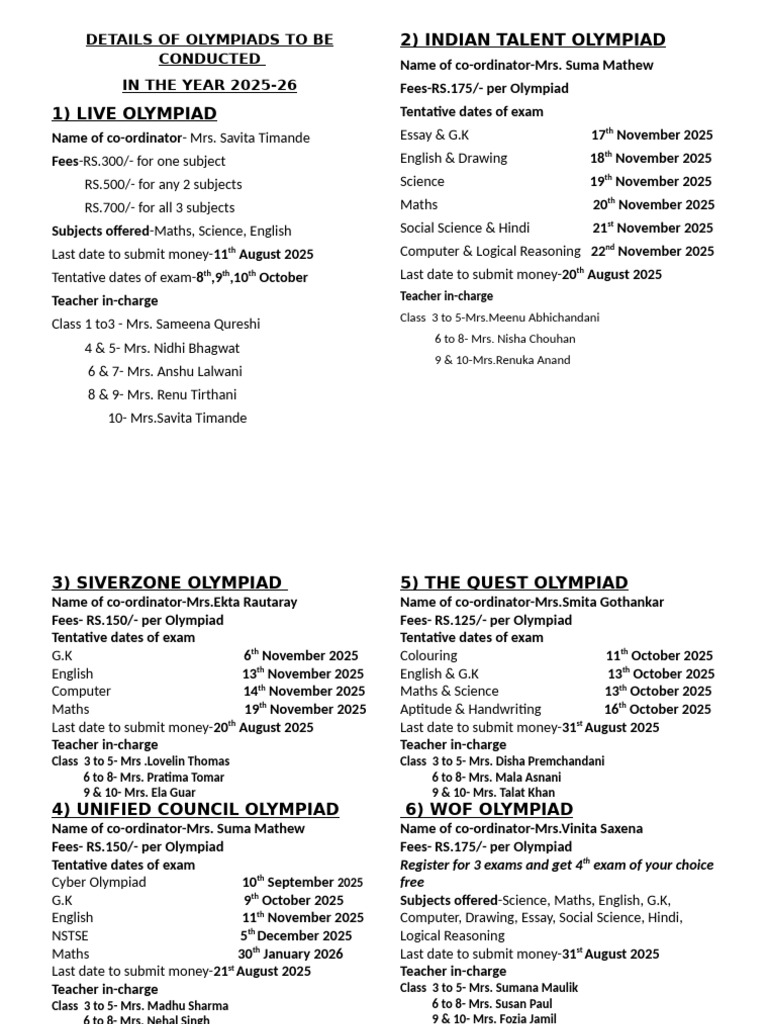 Olympiads | PDF | Inquiry | Science