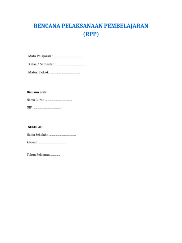 Sampul RPP Modern | PDF