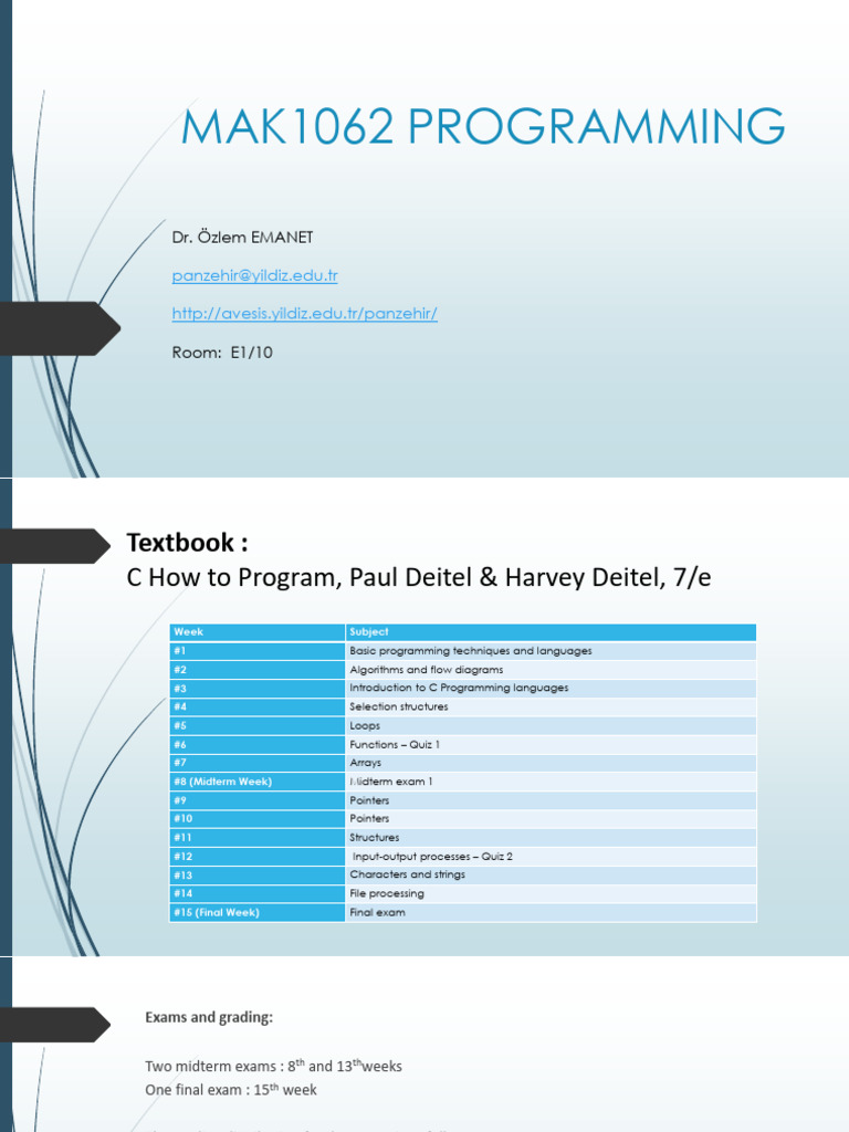 C Programming Course Overview | PDF | Integrated Development ...