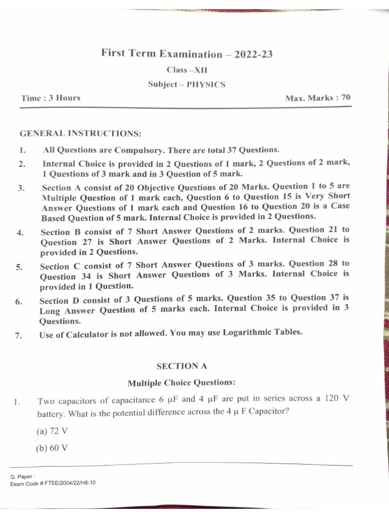 Physics Term 1 | PDF