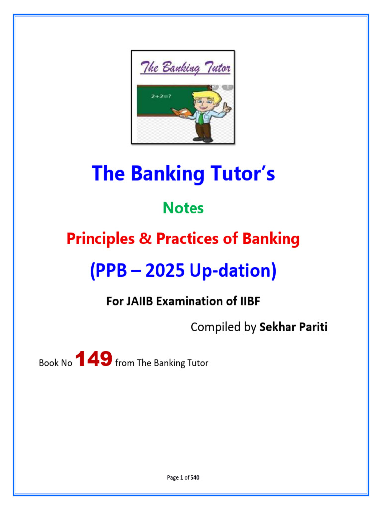 JAIIB PPB 2024 Exam Notes Compilation | PDF | Guarantee | Cheque