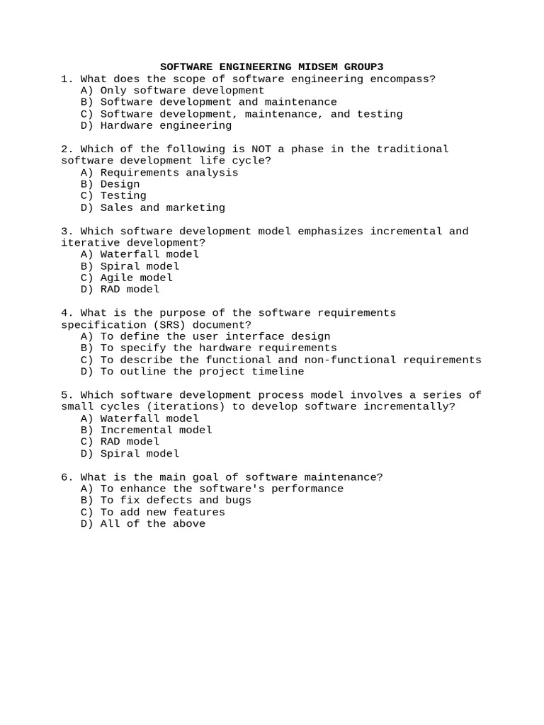 Midsem Questions | PDF