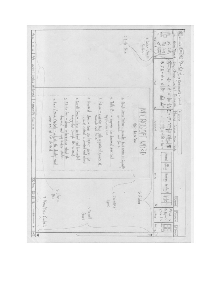 MS Word Interface Drawing | PDF