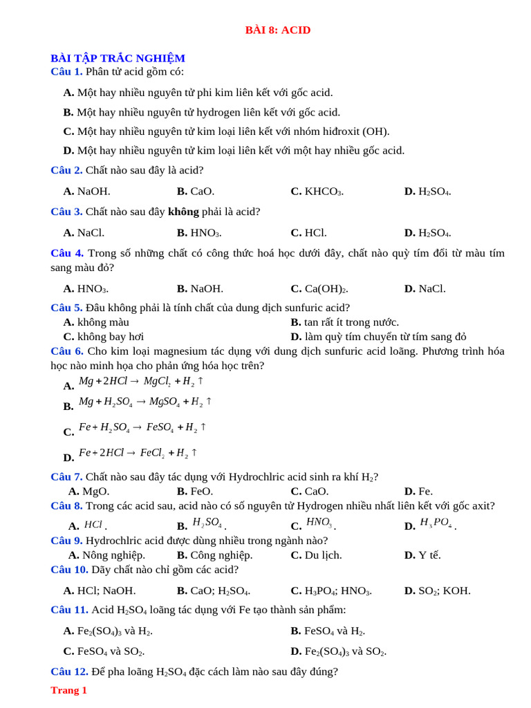KHTN 2 Bài 8 | PDF